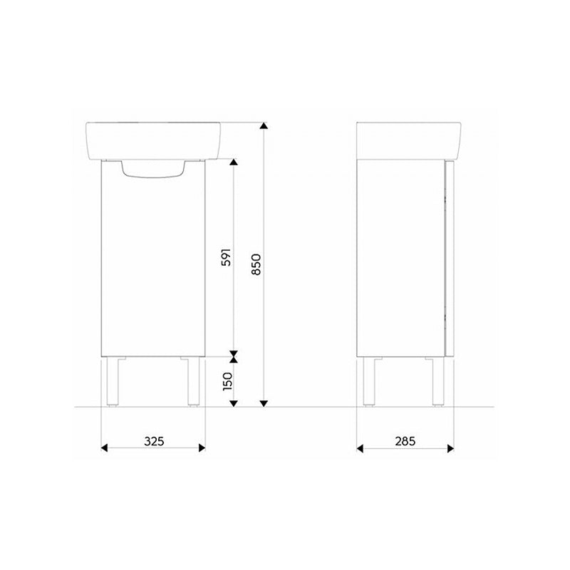Set mobilier si lavoar, Kolo Geberit Group, Rekord, 40 cm, alb lucios