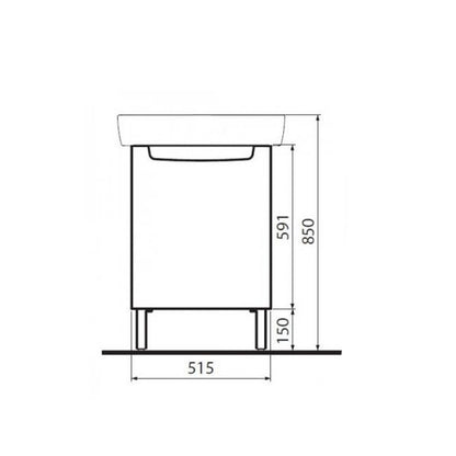 Set mobilier suspendat si lavoar Kolo Geberit Group, Rekord, 60 cm, alb