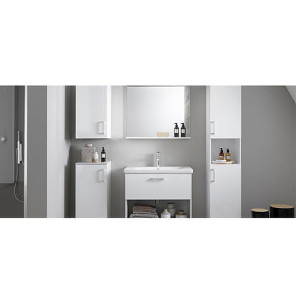 Set mobilier suspendat si lavoar Kolpasan, Evelin, 65 cm, alb