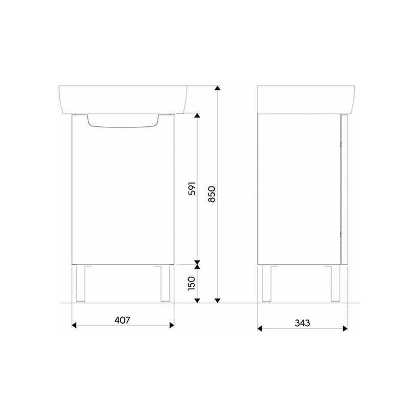 Set mobilier si lavoar, Kolo Geberit Group, Rekord, 50cm, alb lucios
