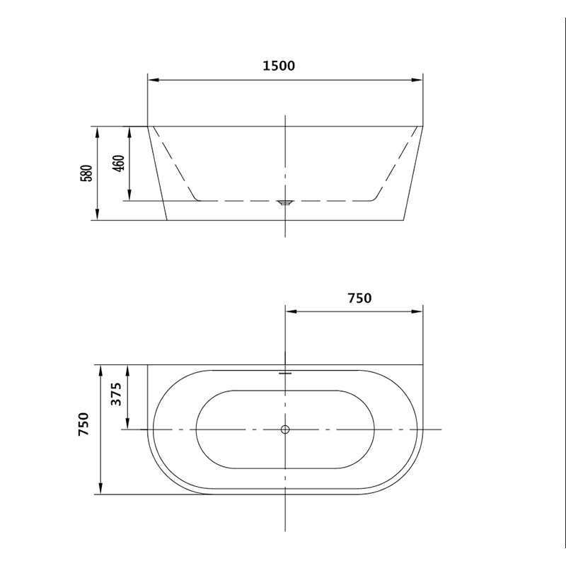 Cada freestanding, Florida, Beatrice 150, semi-ovala, cu instalatie completa, alb