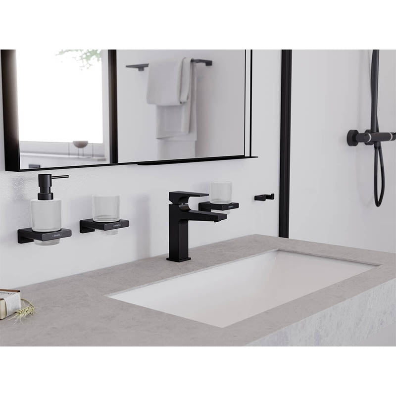 Cuier dublu, Hansgrohe, AddStoris, negru mat