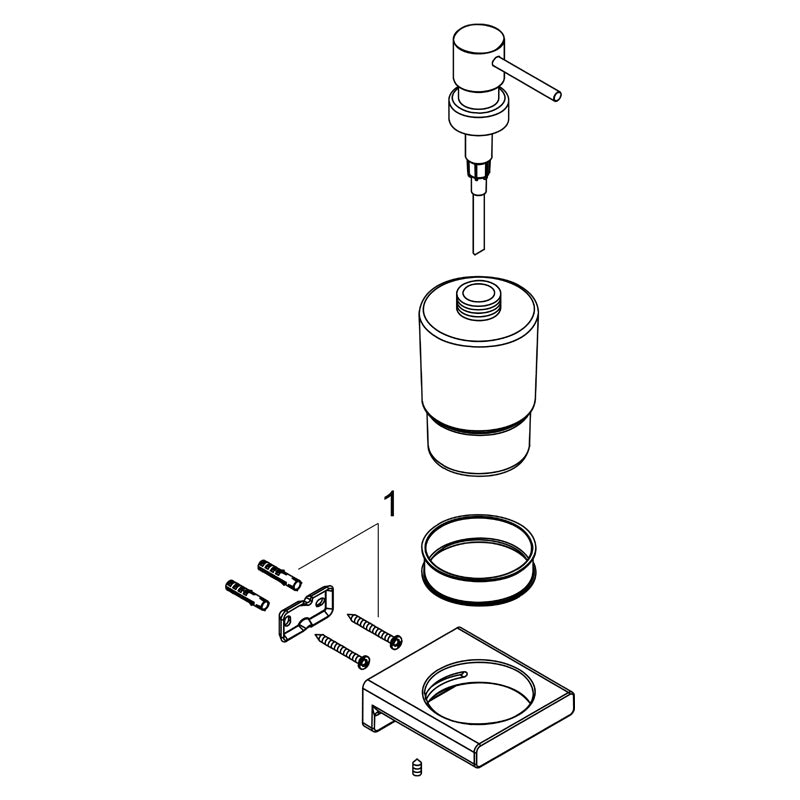 Dozator sapun lichid, Hansgrohe, AddStoris, negru mat