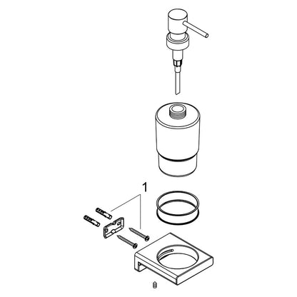 Dozator sapun lichid, Hansgrohe, AddStoris, negru mat
