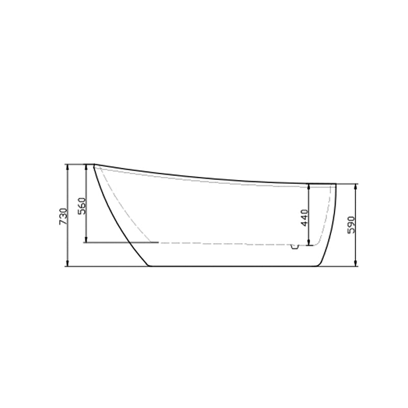 Cada freestanding Florida, Natasha 173, ovala, cu instalatie completa, alb